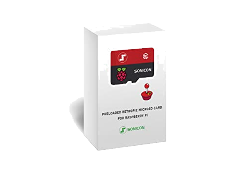 Sonicon Preloaded RetroPie Batocera Emulator MicroSD Card w/DC/PS1/Sega/Atari/Arcade/FBNeo/Mame for Raspberry Pi